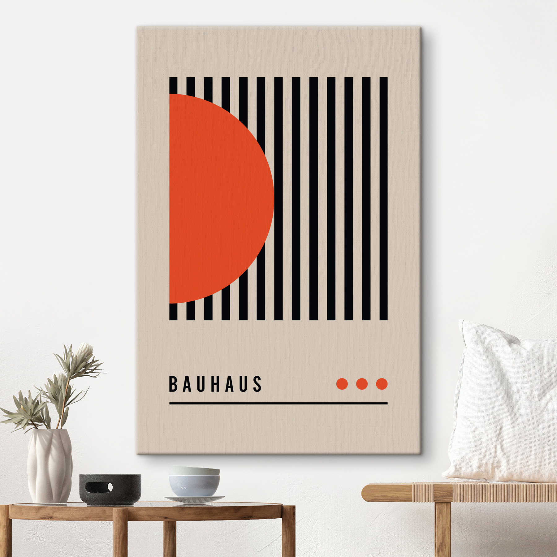 Black and orange geometric shapes