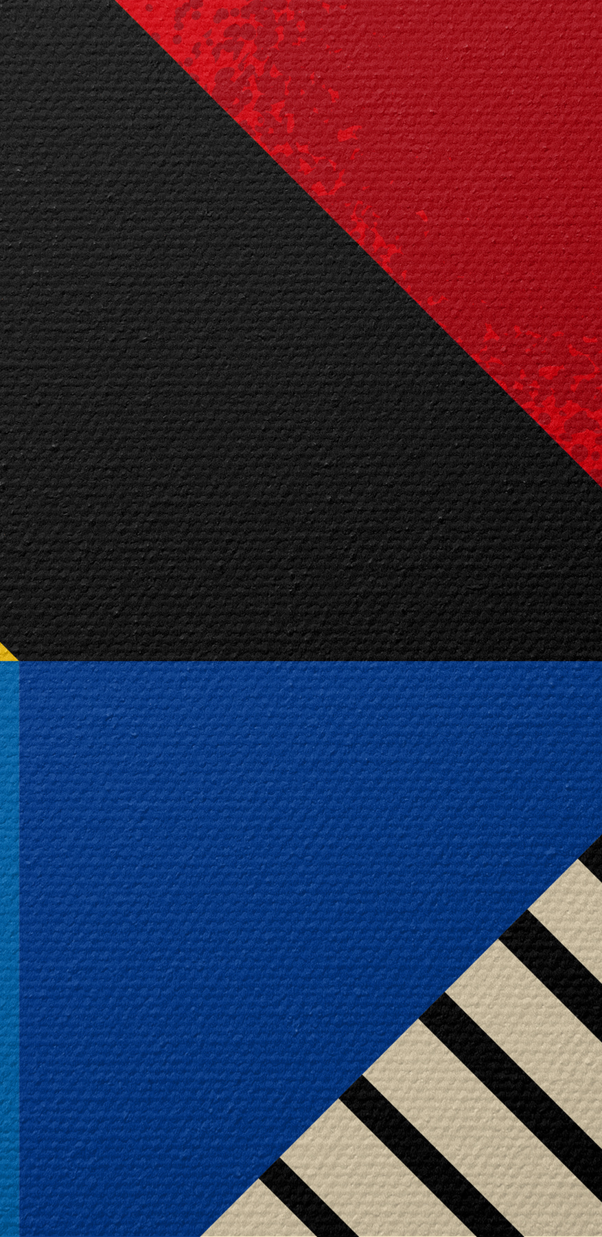 Kolorowy geometryczny wzór z czarnymi, czerwonymi i żółtymi elementami