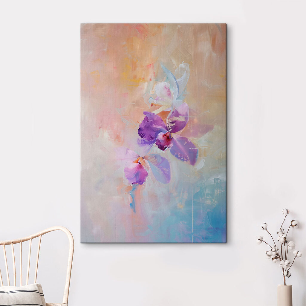 Painting of purple flowers