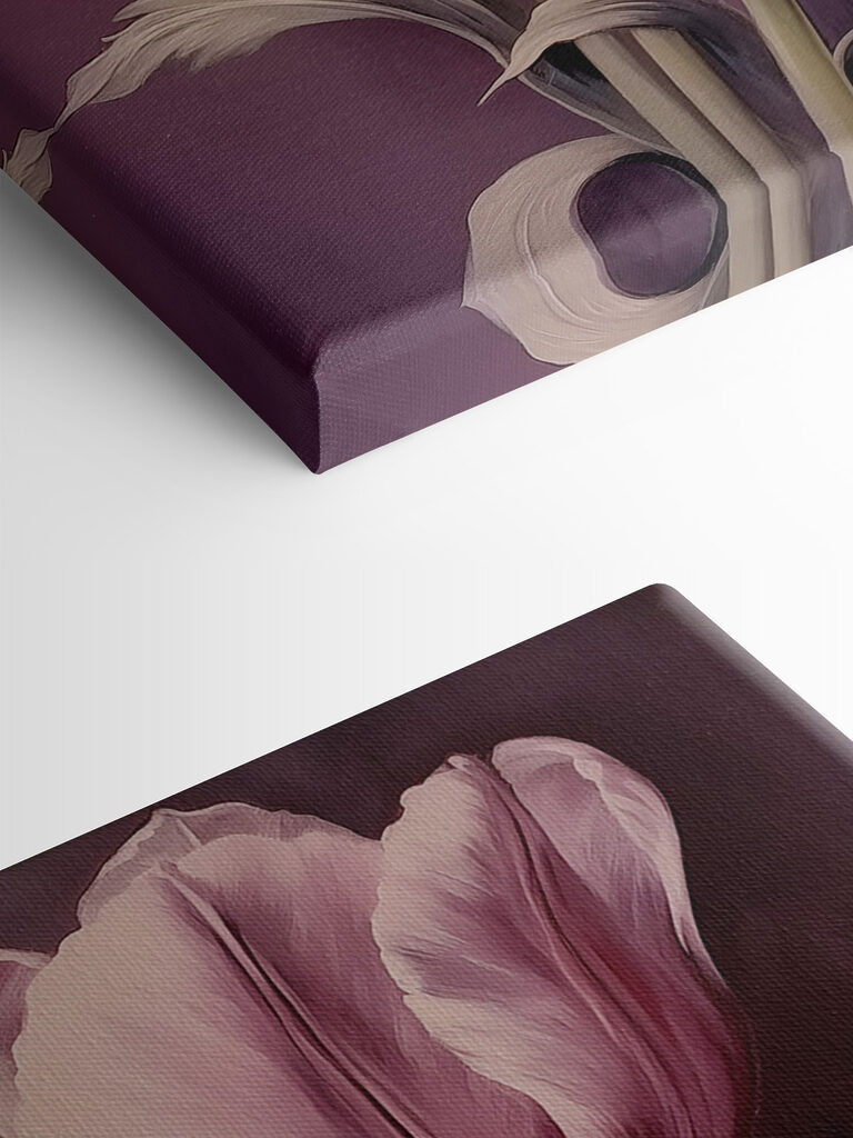 Painting of pink tulips