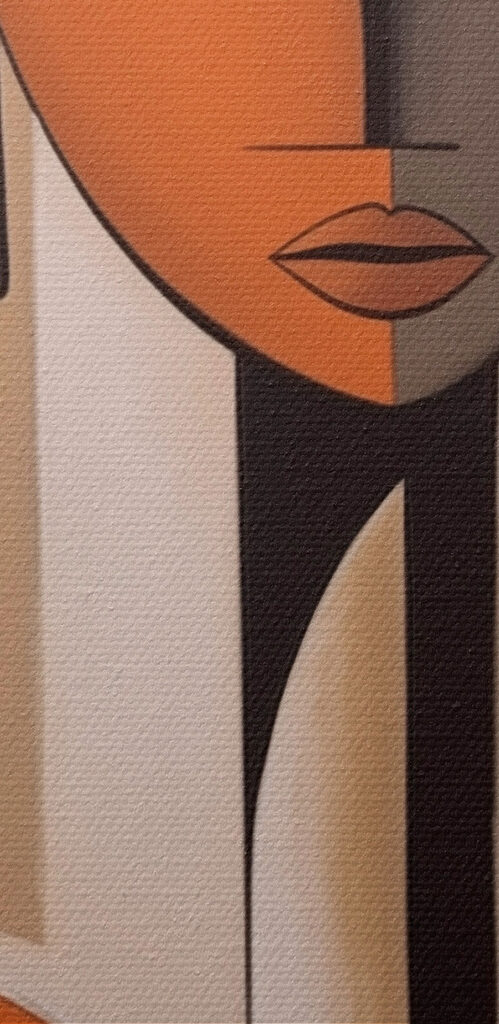 Group of people's faces painted on a wall