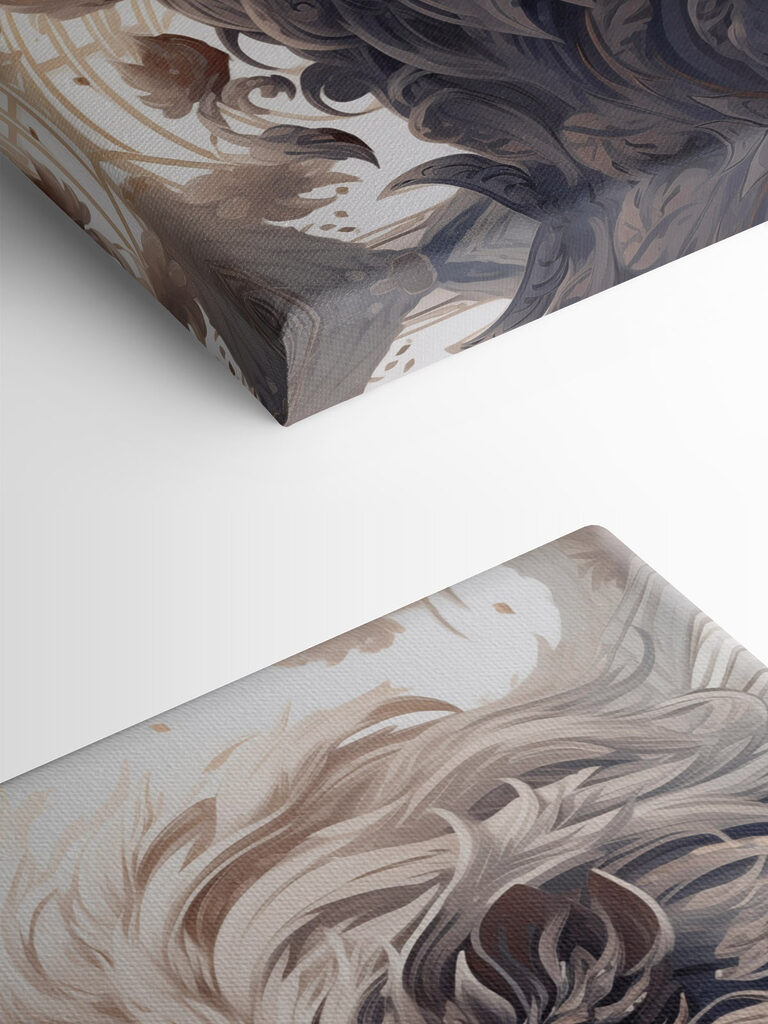 Lion with a decorative mane