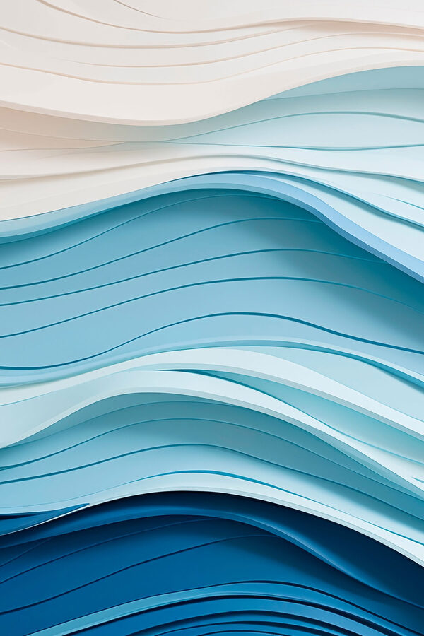 Blue and white wavy lines