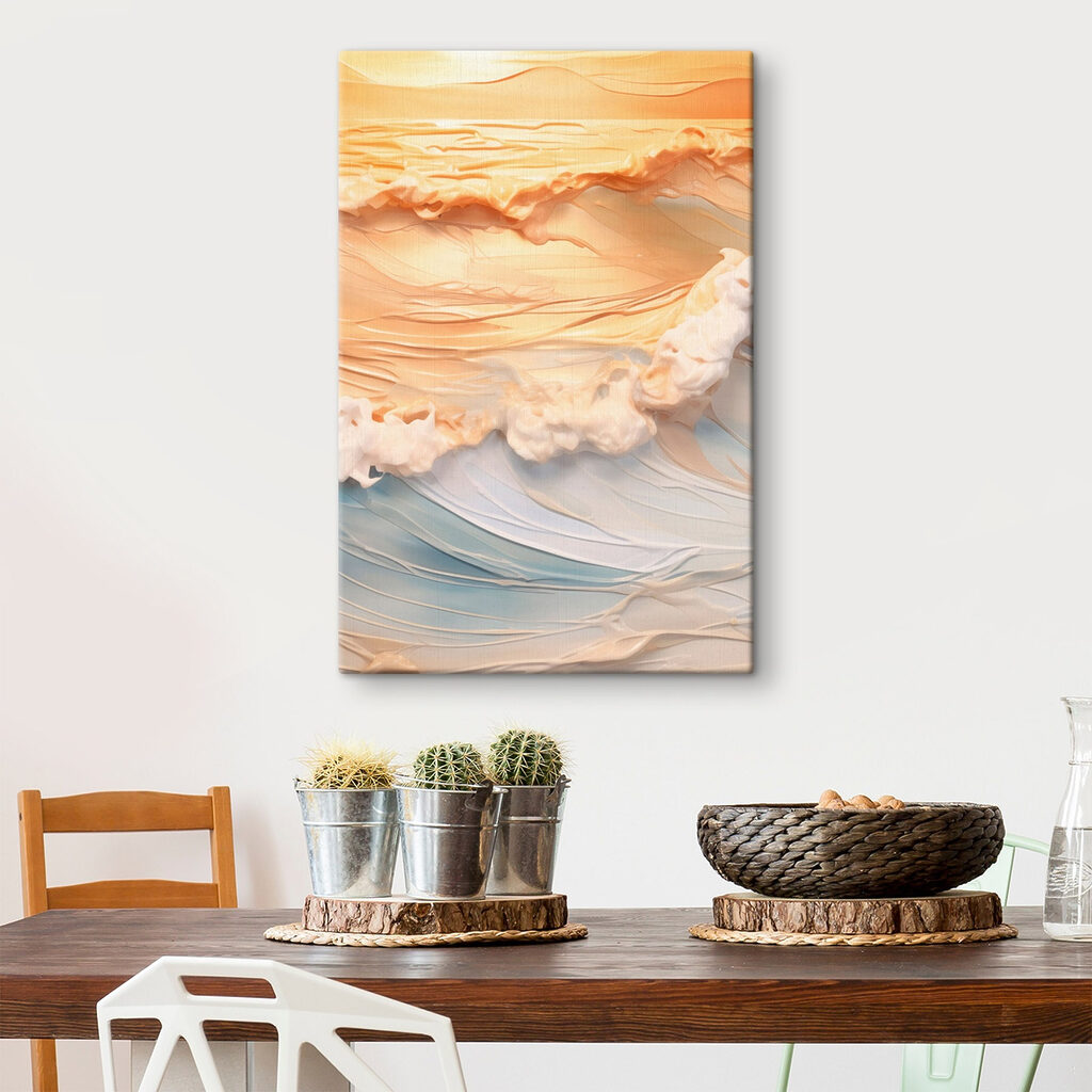 Gentle waves caressed by soft hues Gentle waves caressed by soft hues