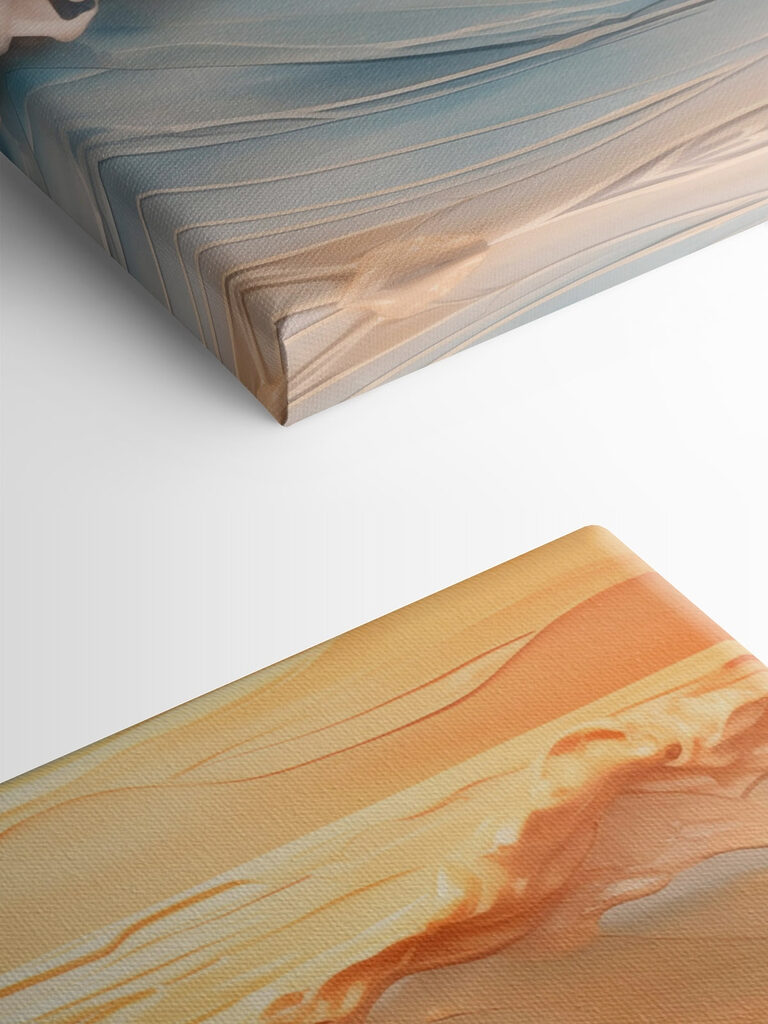 Gentle waves caressed by soft hues Gentle waves caressed by soft hues