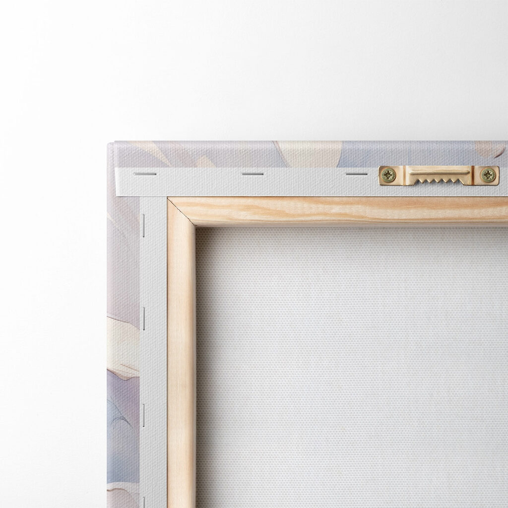 Painting of flowers on a white surface