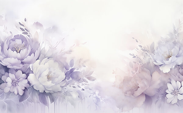 Painting of flowers and leaves