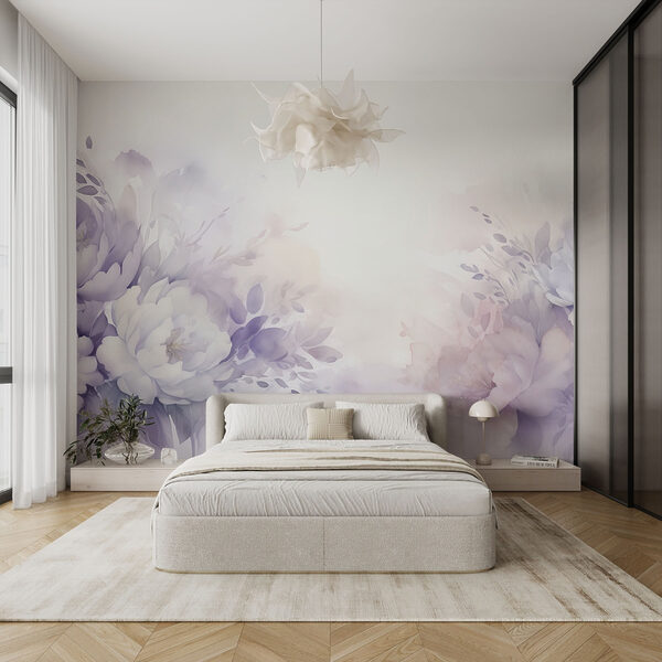 Painting of flowers and leaves