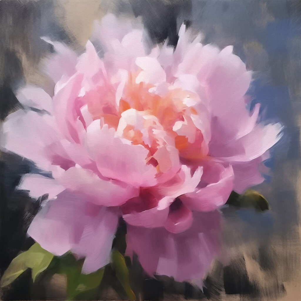 s43216p 1024x1024 - Różowy kwiat z zielonymi liśćmi - tegory