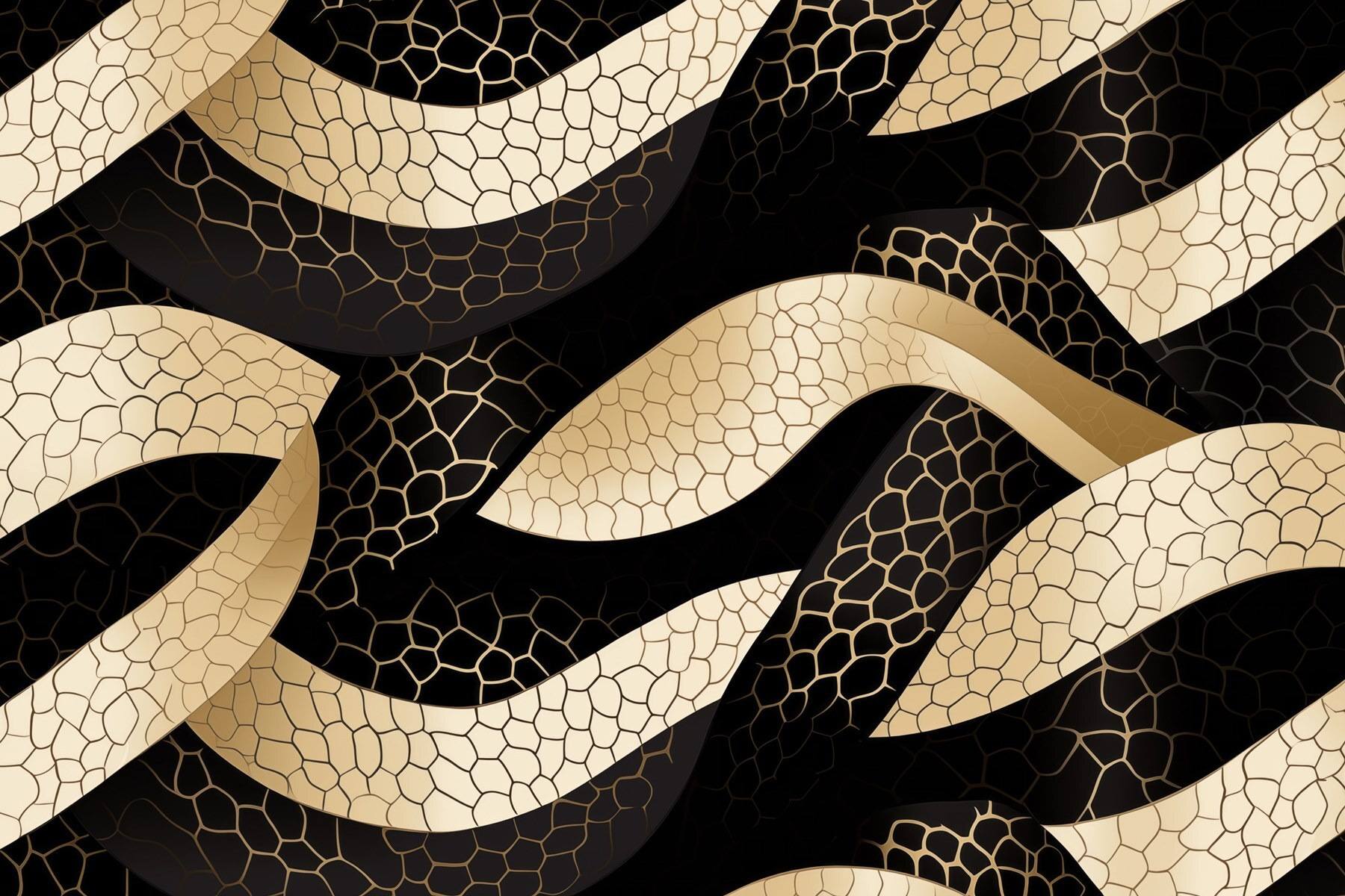 Abstract pattern with flowing shapes