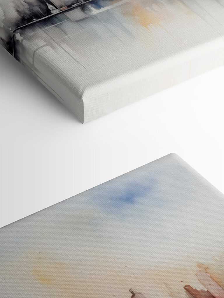 Watercolor of a city Watercolor of a city