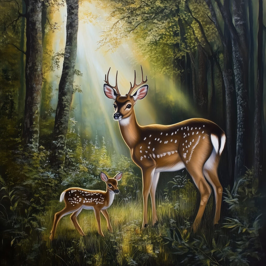 Deer in the woods