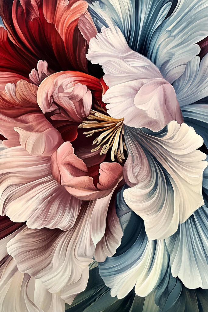 Vibrant blooms in harmonious embrace