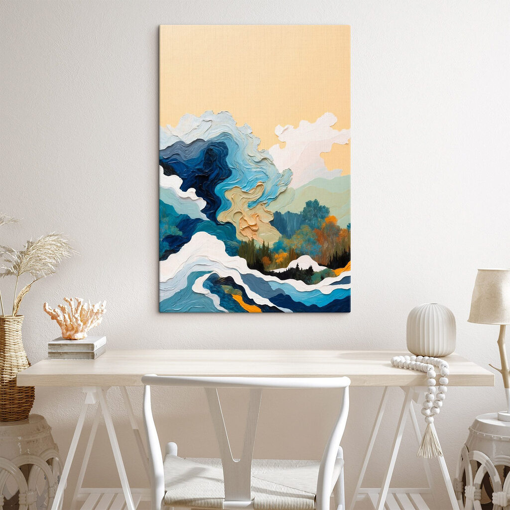 Painting of trees and clouds Painting of trees and clouds