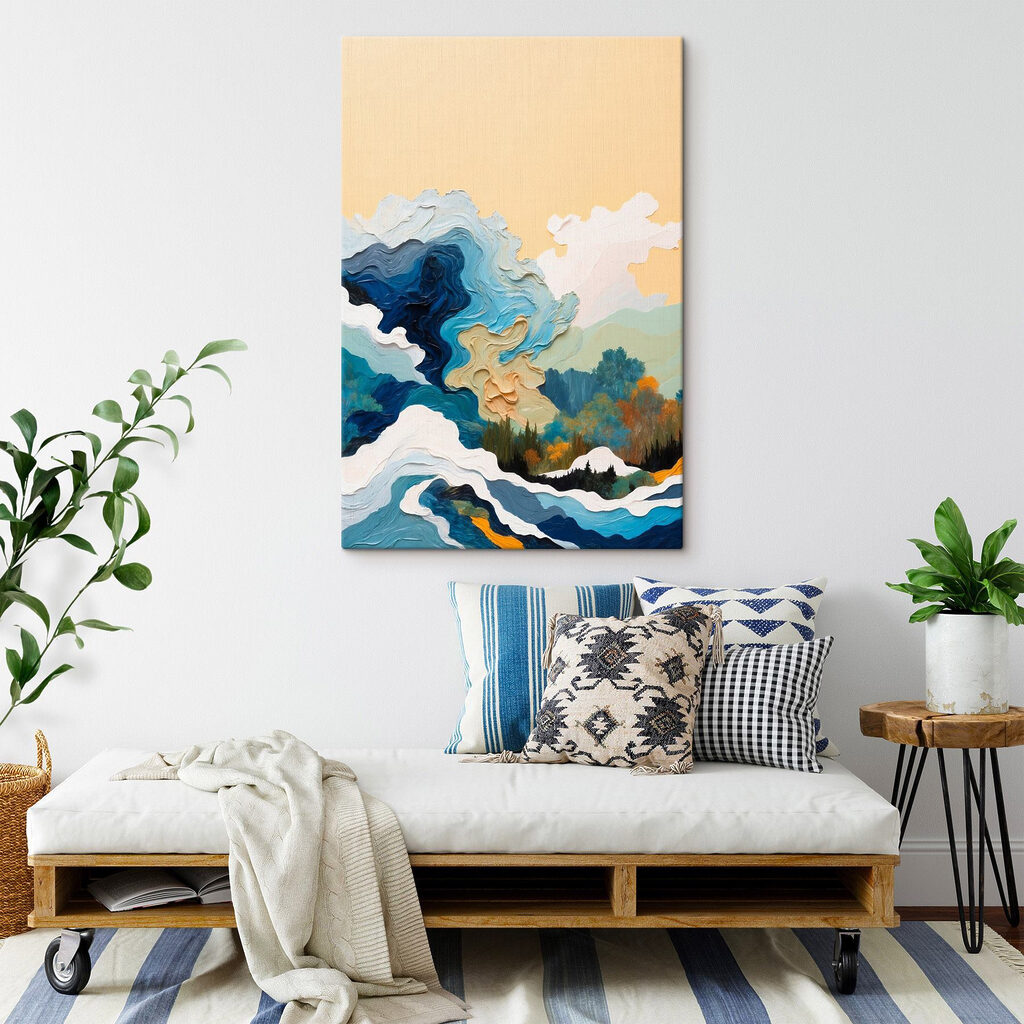 Painting of trees and clouds Painting of trees and clouds