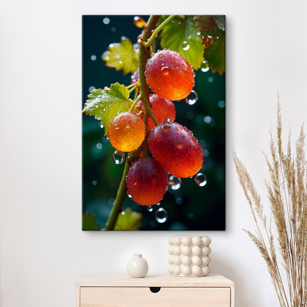 Bunch of grapes with water droplets on them Bunch of grapes with water droplets on them