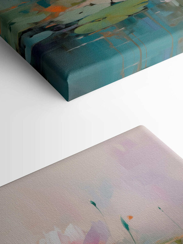 Canvas prints Painting of flowers on water Canvas prints Painting of flowers on water