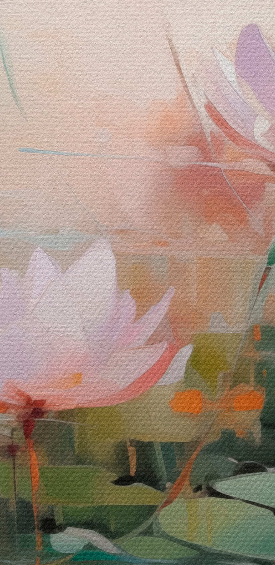 Canvas prints Painting of flowers on water Canvas prints Painting of flowers on water