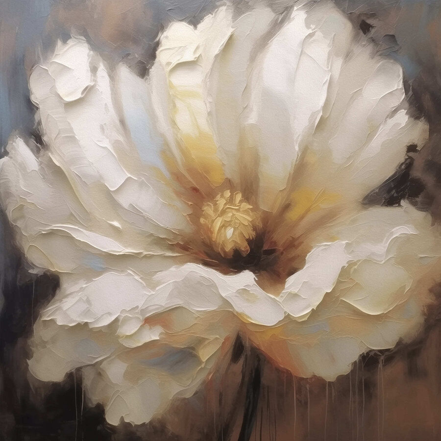 Canvas prints Painting of a white flower