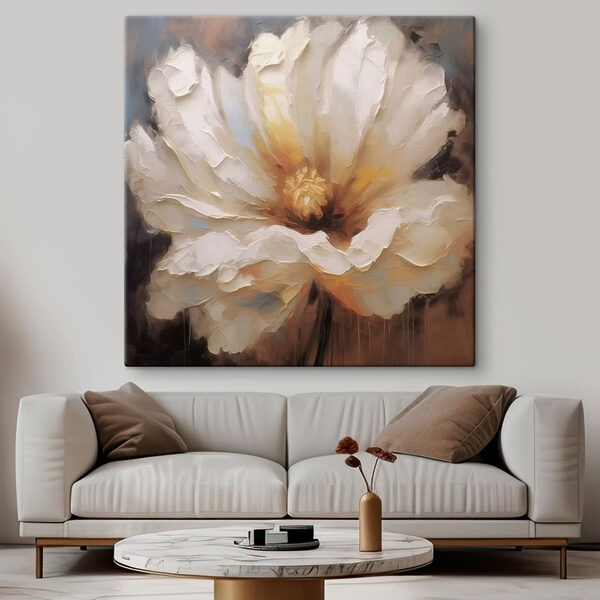Canvas prints Painting of a white flower Canvas prints Painting of a white flower