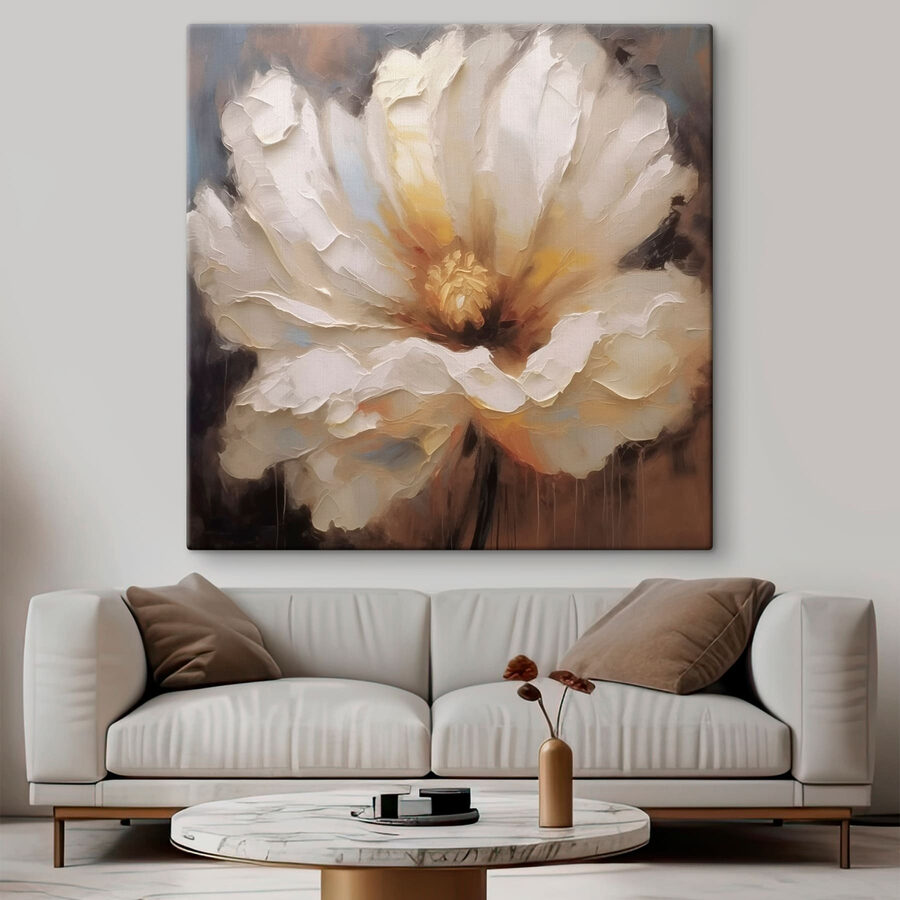 Canvas prints Painting of a white flower