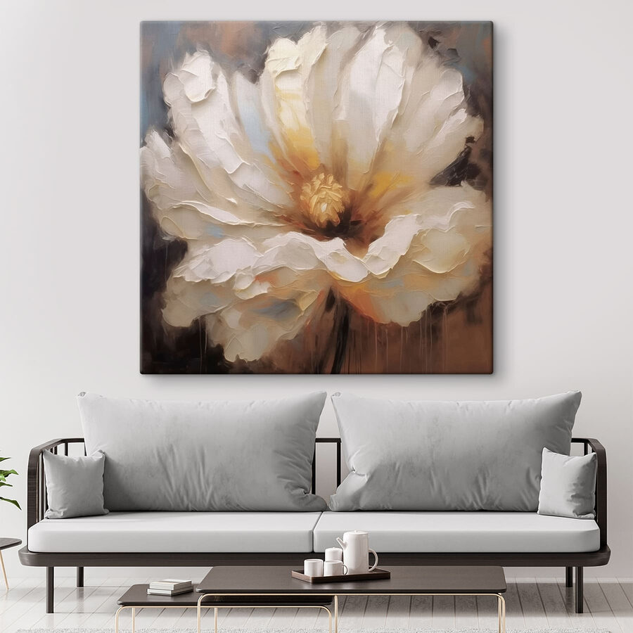 Canvas prints Painting of a white flower