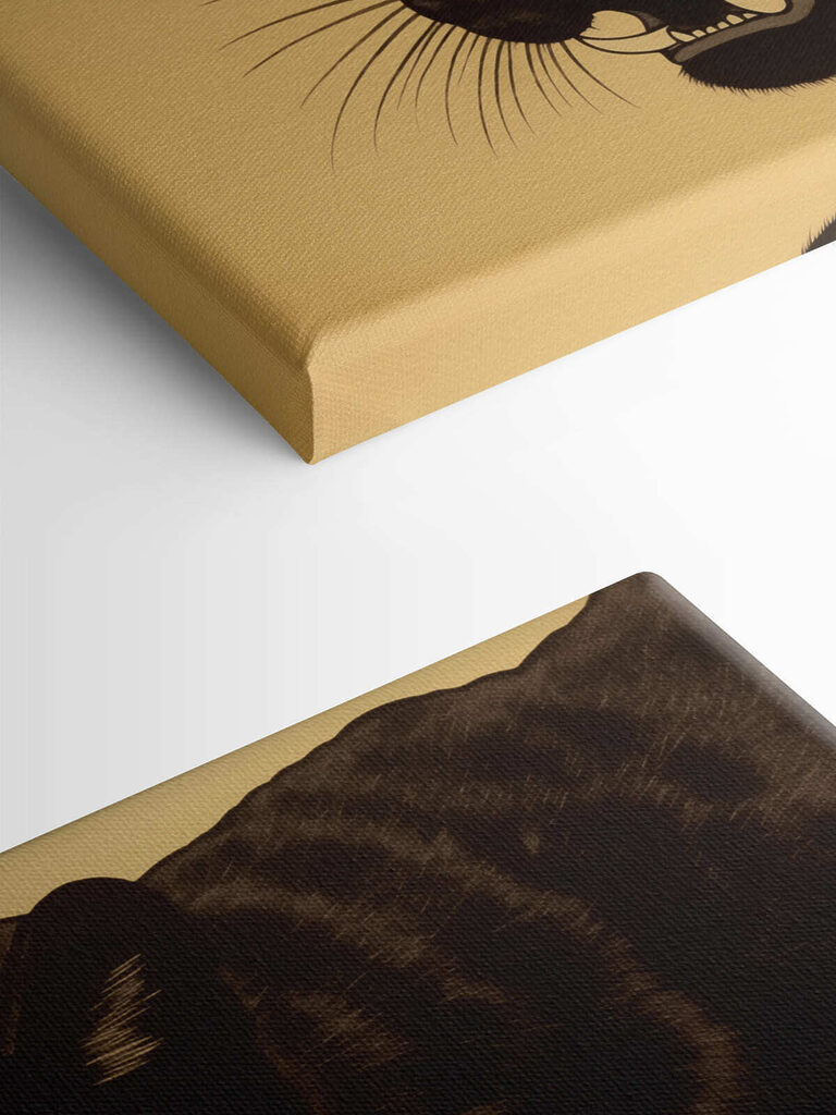 Black panther with yellow eyes Black panther with yellow eyes