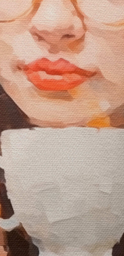 Woman holding a white cup Woman holding a white cup