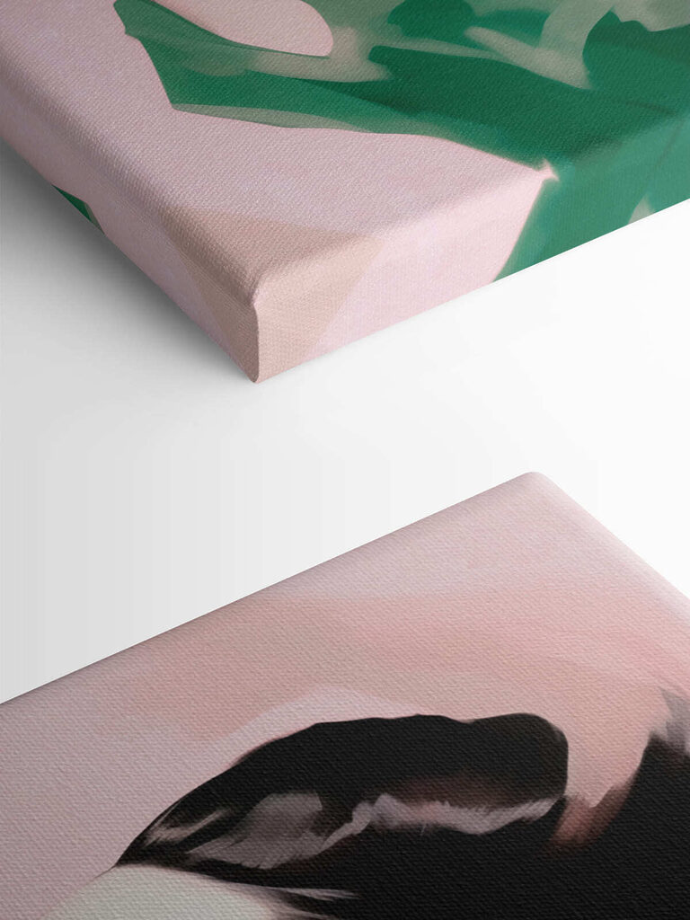 Woman with a high hair updo