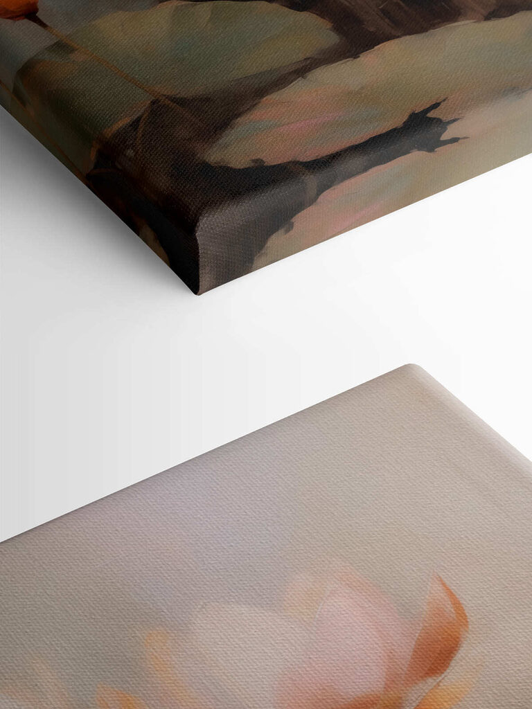 Painting of flowers on a wall