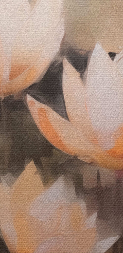 Painting of flowers on a wall