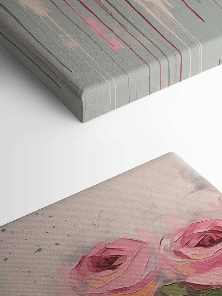 Painting of pink roses