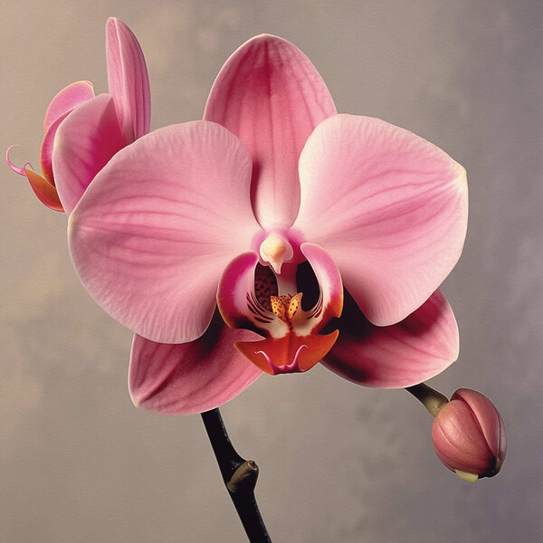 Delikatna różowa orchidea w pełnym rozkwicie Delikatna różowa orchidea w pełnym rozkwicie