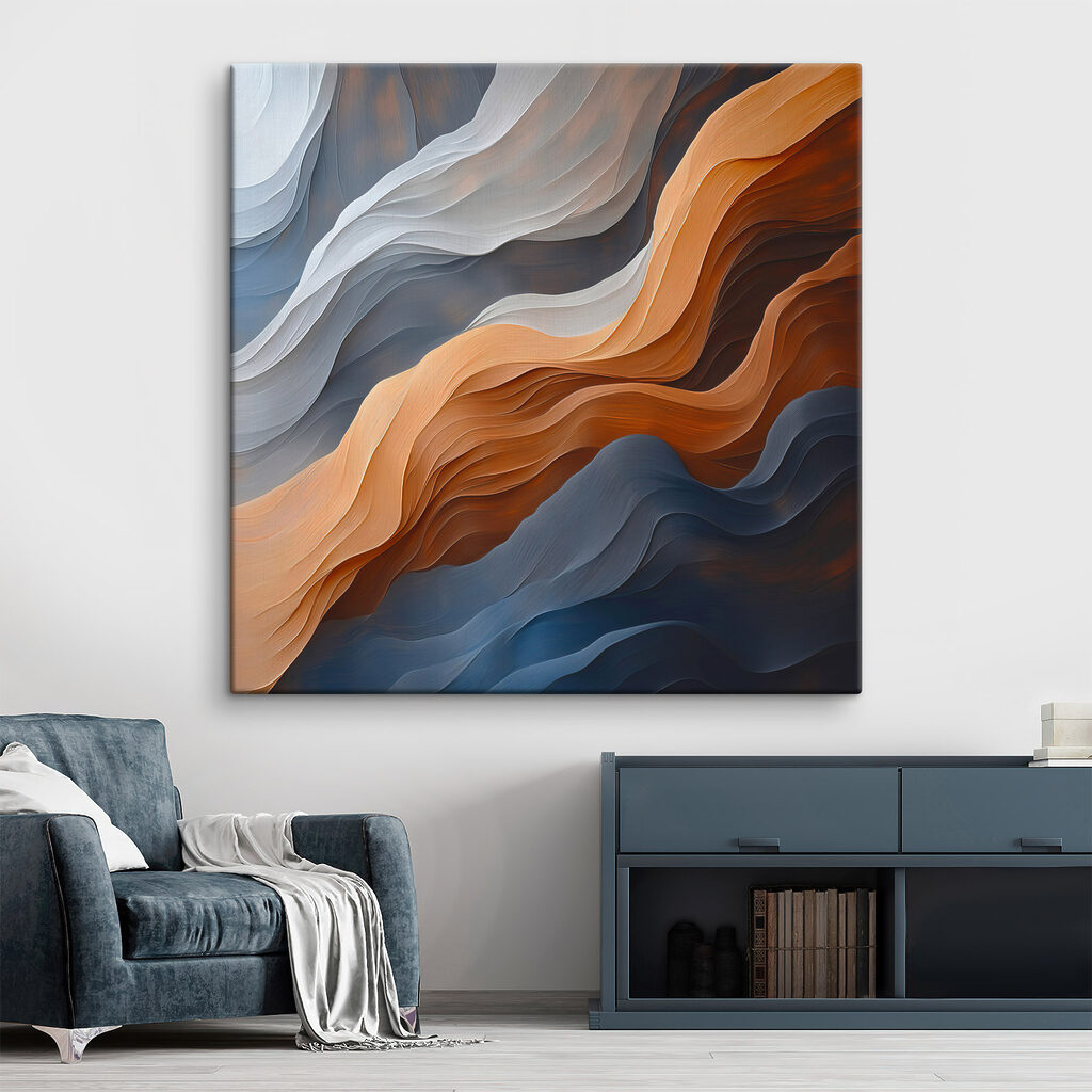 Flowing waves of color and texture
