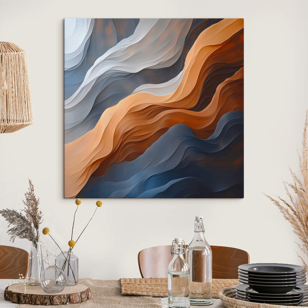 Flowing waves of color and texture