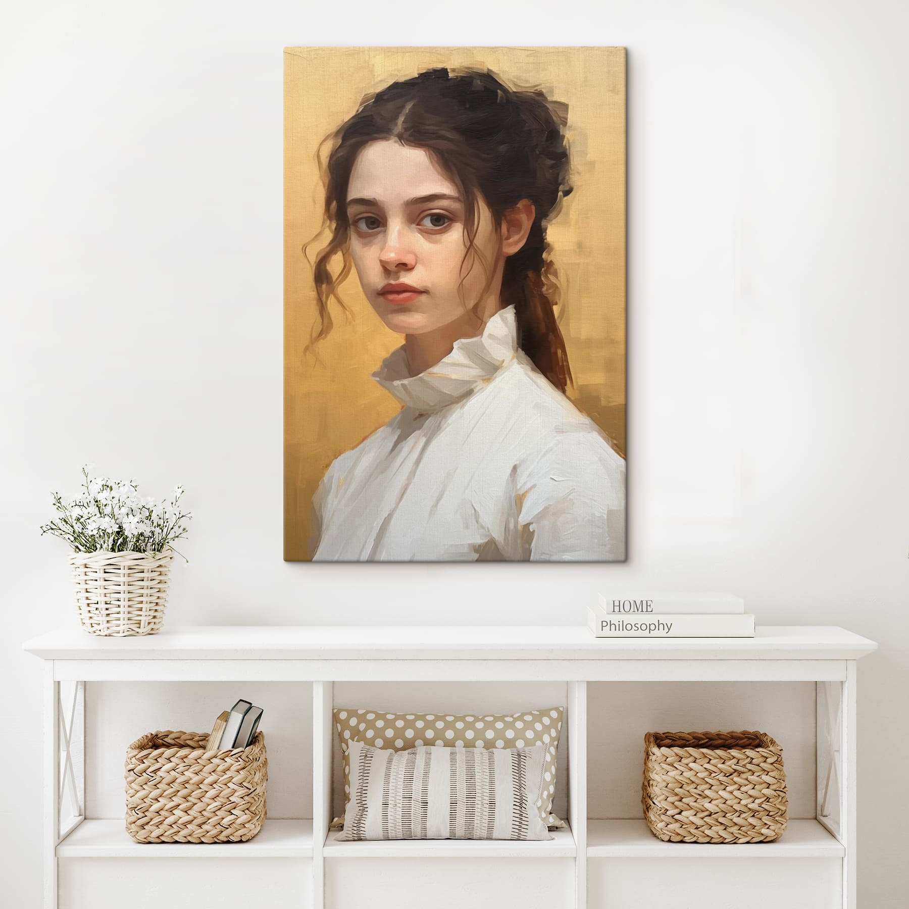 Woman in a white shirt Woman in a white shirt