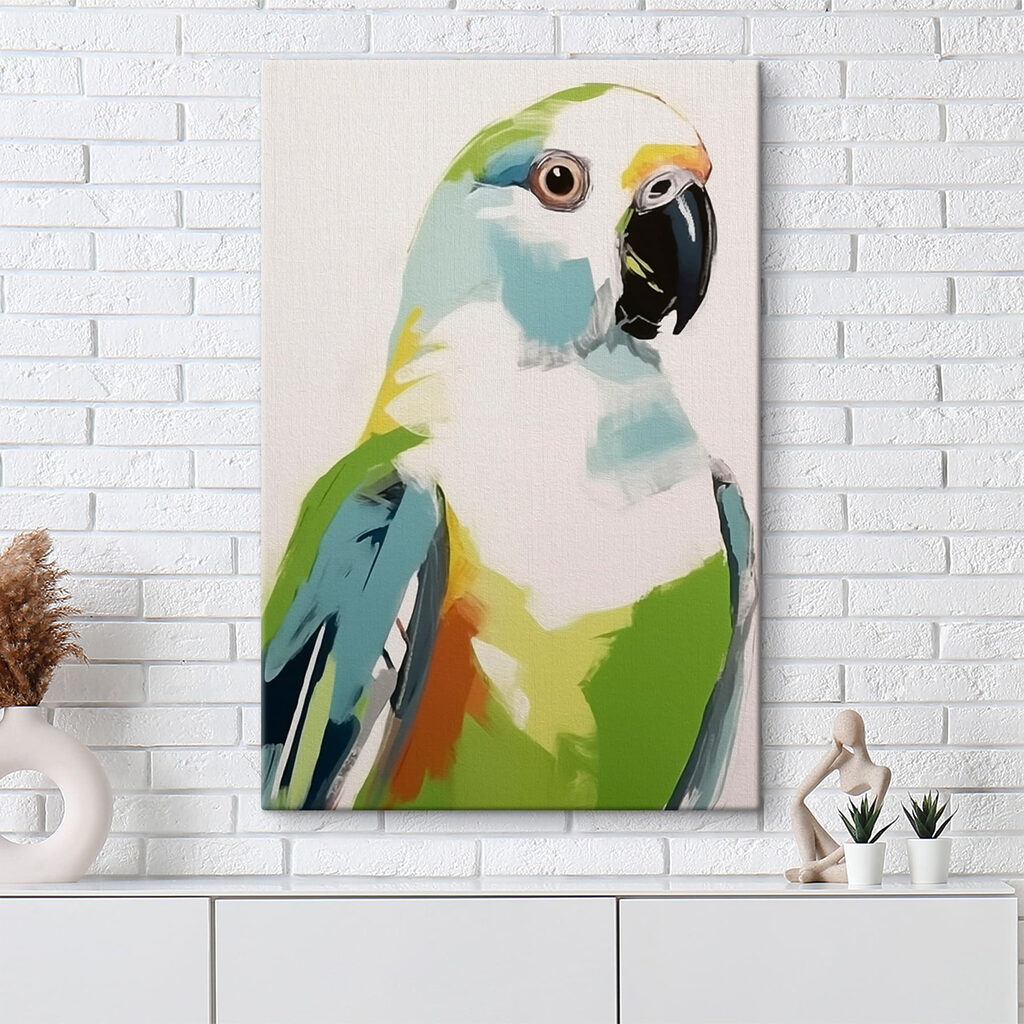 Colorful bird with black beak Colorful bird with black beak