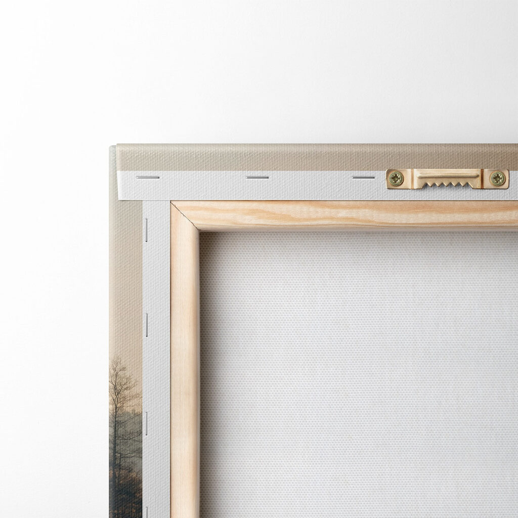 Lake with trees and mountains in the background