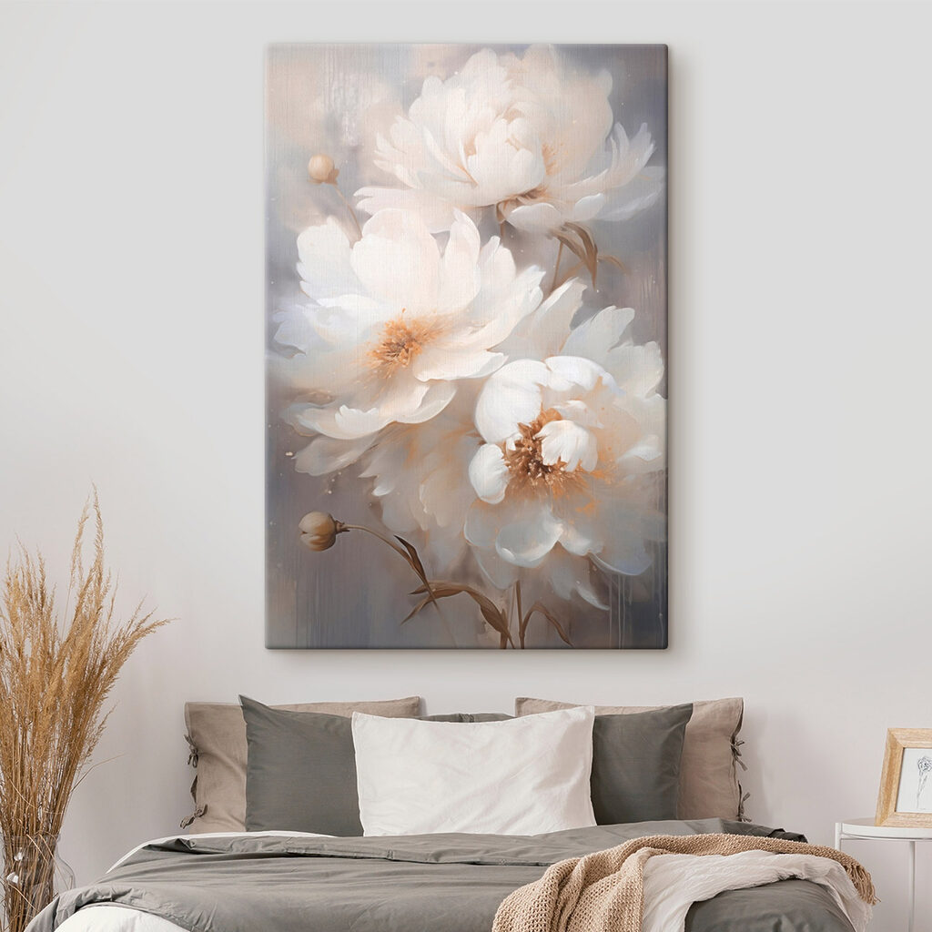 Painting of white flowers