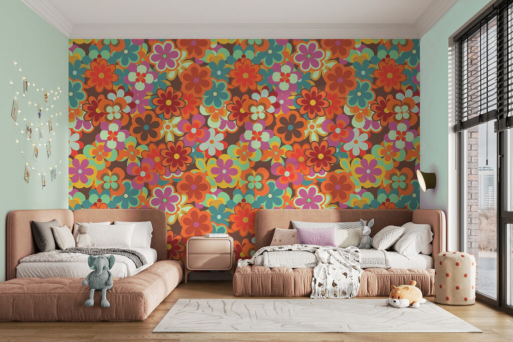 Group of colorful flowers