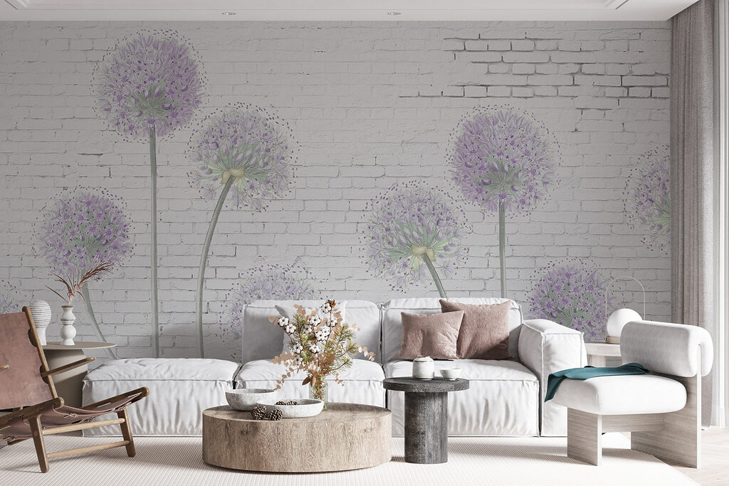 Painting of purple flowers