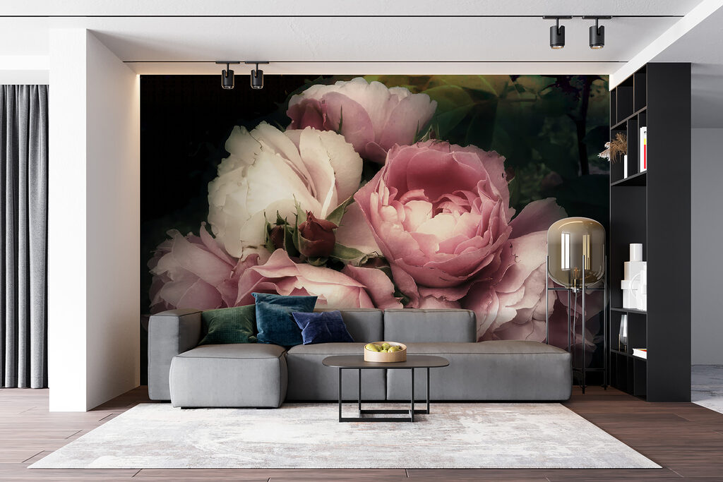 Group of pink and white roses Group of pink and white roses