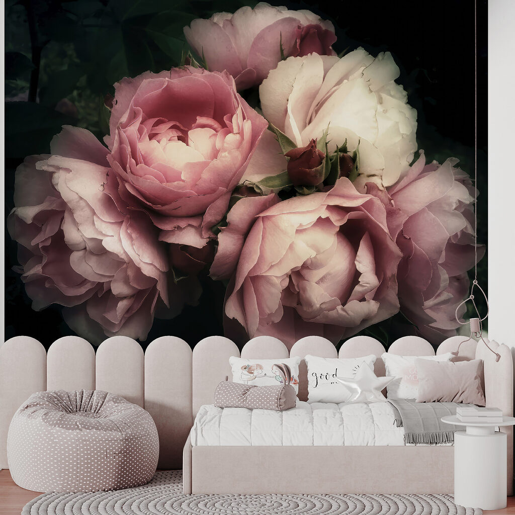 Group of pink and white roses Group of pink and white roses