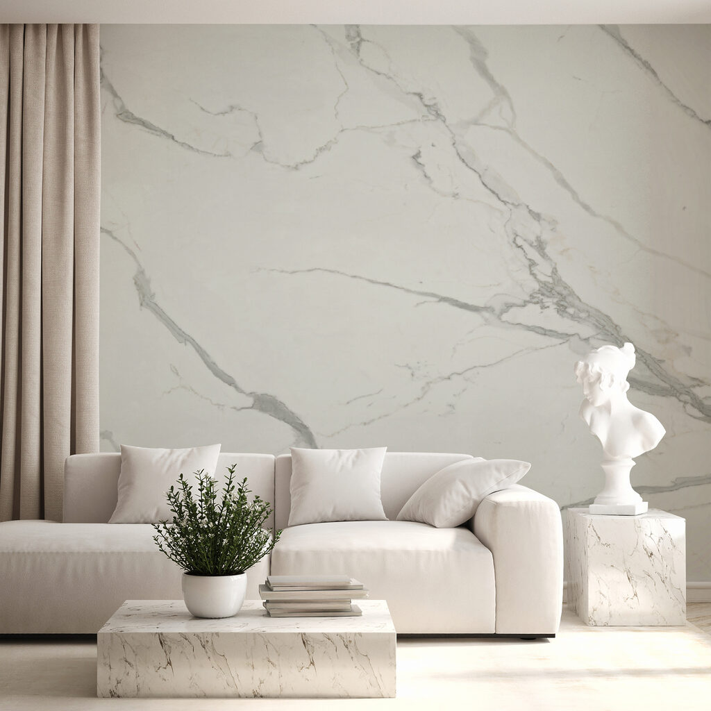White marble with gray veins