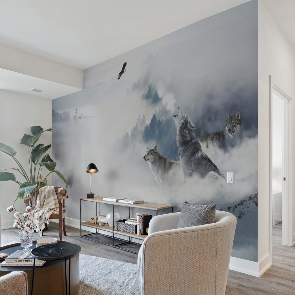 Wolf howling in the snow Wolf howling in the snow