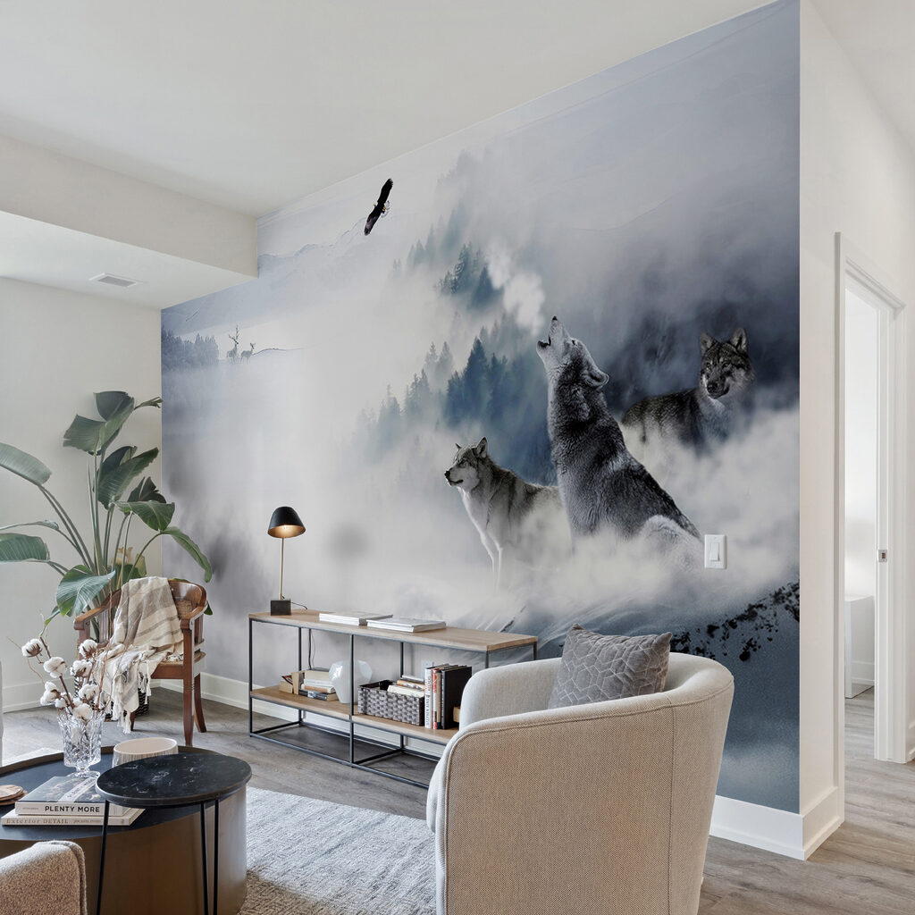 Wolf howling in the snow Wolf howling in the snow