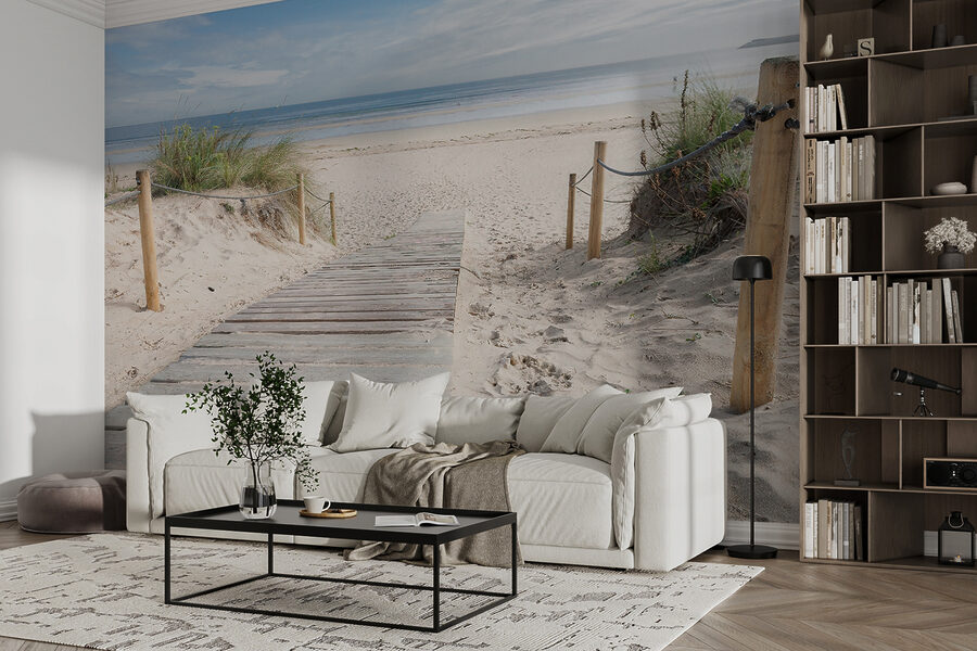 Drewniany chodnik prowadzący na plażę