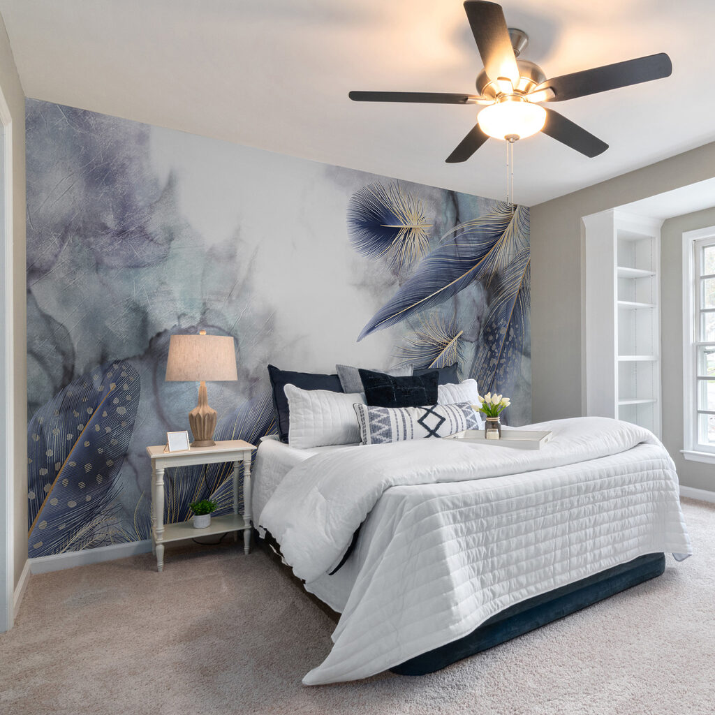 Ethereal Feathers Dance on Mist