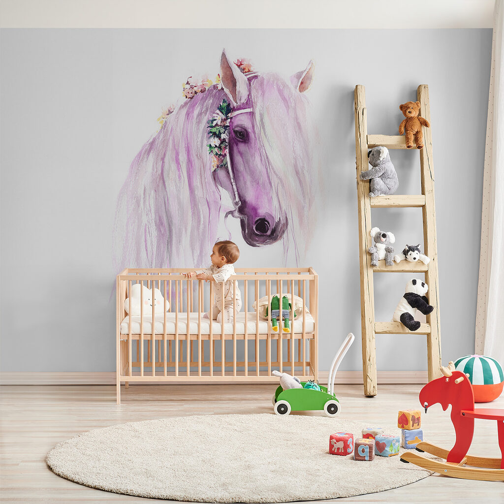 A watercolor of a horse