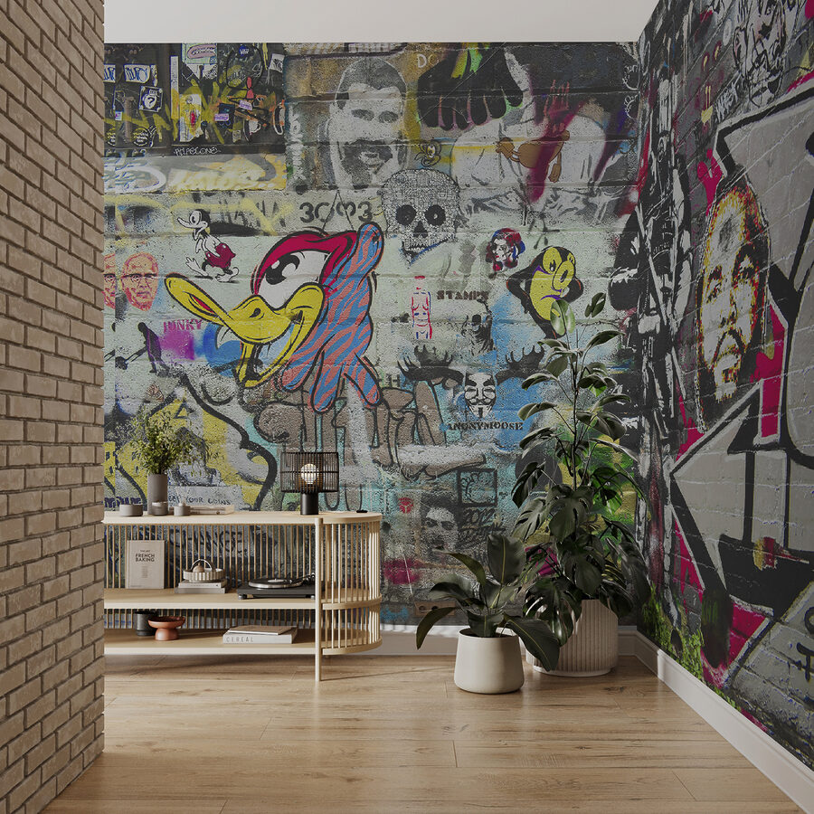 Ściana z graffiti